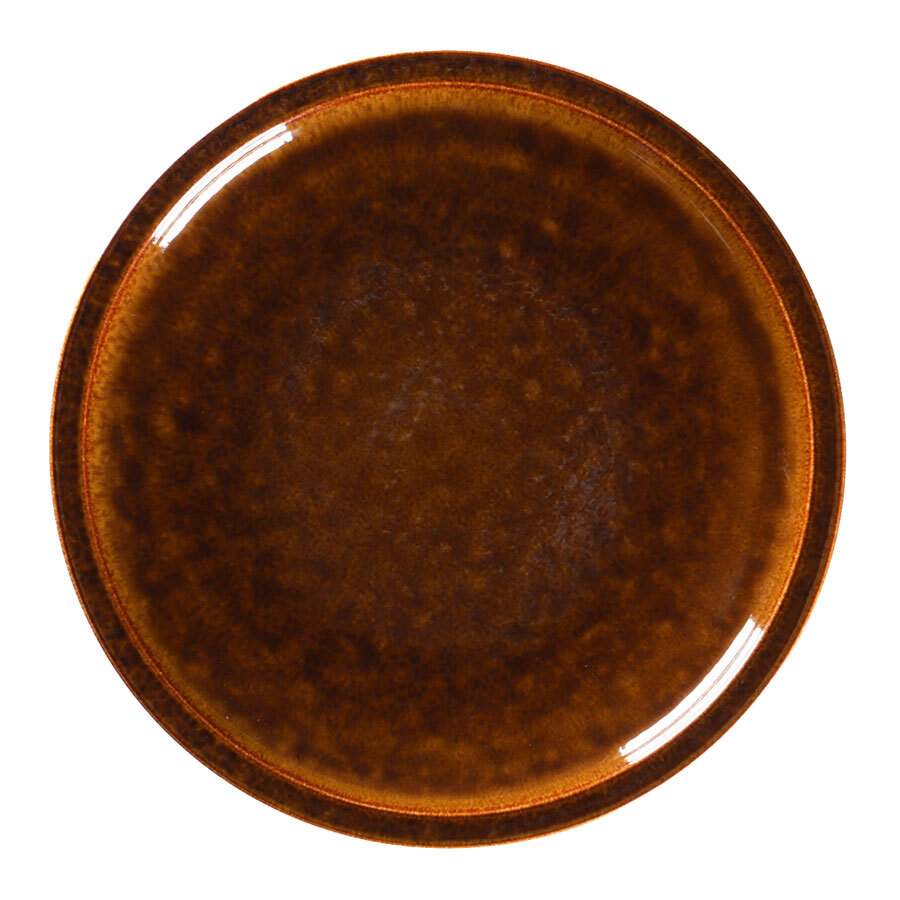 Rak Ease Vitrified Porcelain Honey Round Flat Coupe Plate 16cm
