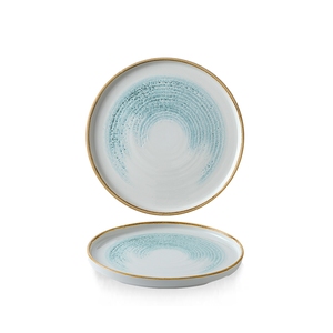 Churchill Studio Prints Homespun Accents Vitrified Porcelain Aquamarine Walled Plate 21cm
