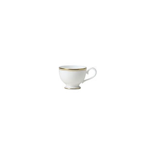 William Edwards Burnished Gold Bone China White Classic Footed Espresso Cup 9cl
