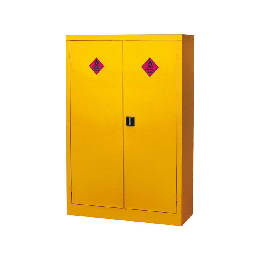 Hazardous Storage Cupboard - 2 Doors, 3 Shelves - 4200 x 460 x 1800mm