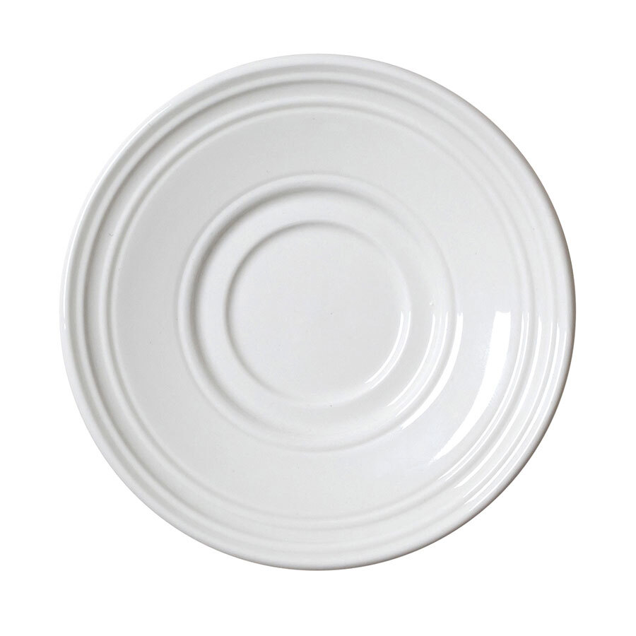 Steelite Bead Vitrified Porcelain White Round Saucer 12.5cm