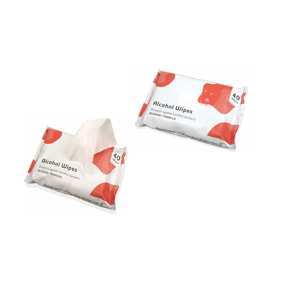 Alcohol Wet Wipes Pack 40 (200 x 150mm)