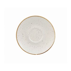 Churchill Stonecast Vitrified Porcelain Barley White Round Cappuccino Saucer 15.6cm