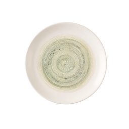 Churchill Elements Vitrified Porcelain Fern Green Round Coupe Plate 28.8cm