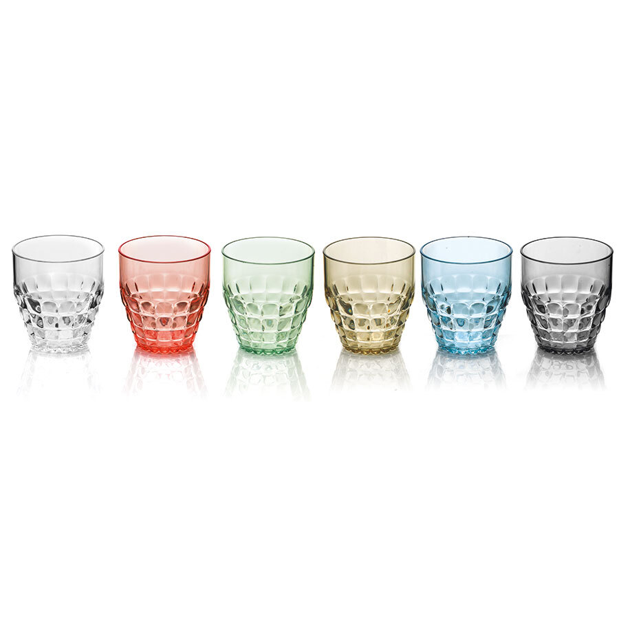 Tiffany Set Of 6 Low Tumblers 350ml Assorted Colours