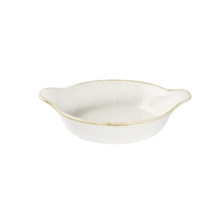 Churchill Stonecast Vitrified Porcelain Barley White Round Eared Dish 20.5x11.3cm 25.5cl 9oz
