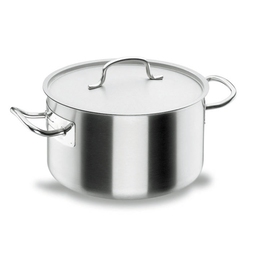 Lacor Chef Deep Casserole With Lid Stainless Steel 24cm