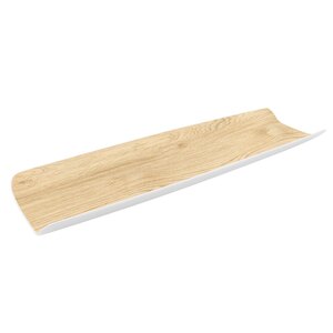 Dalebrook Tura Melamine Natural Wood Effect Curved 2/4 Gastronorm Tray 53x16.2x4cm