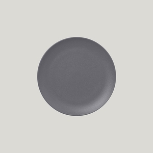 Rak Neofusion Vitrified Porcelain Grey Round Flat Coupe Plate 24cm