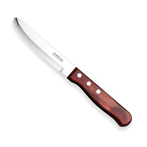 Tramontina 18/10 Stainless Steel Jumbo Polywood Steak Knife Red Handle