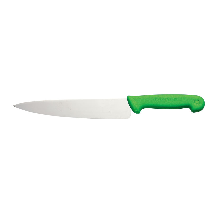 Prepara Cook Knife 10in Stainless Steel Blade Green Handle
