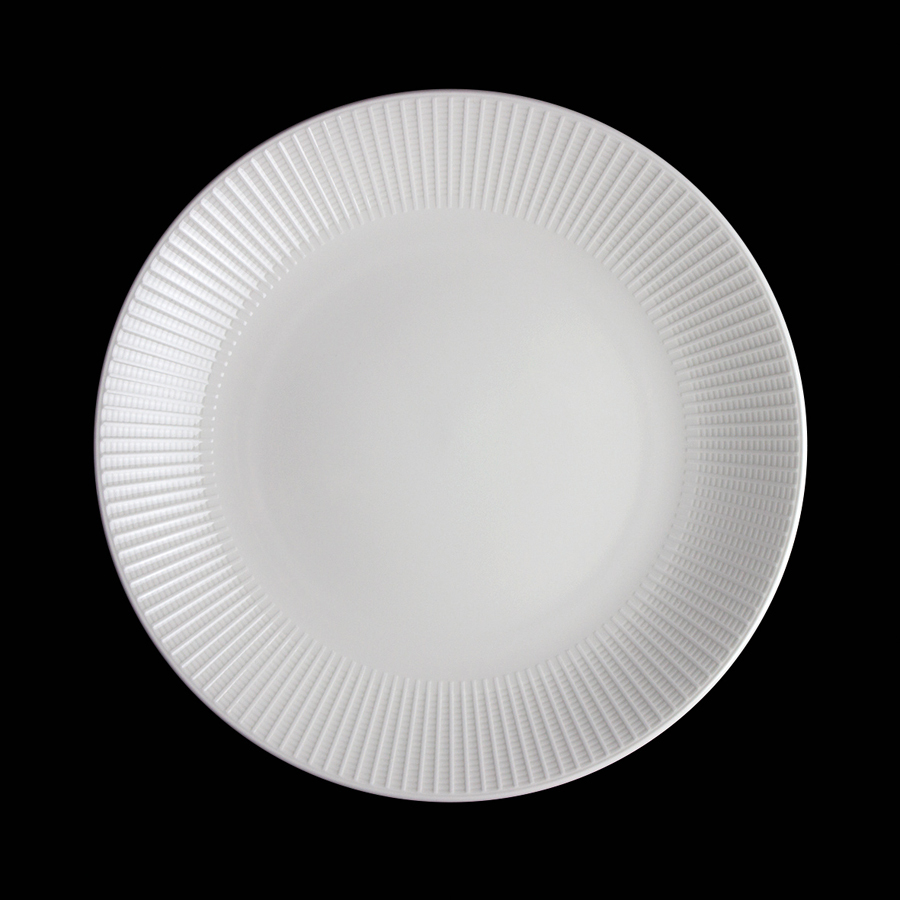 Steelite Willow Vitrified Porcelain White Round Gourmet Coupe Plate 28cm 11 Inch