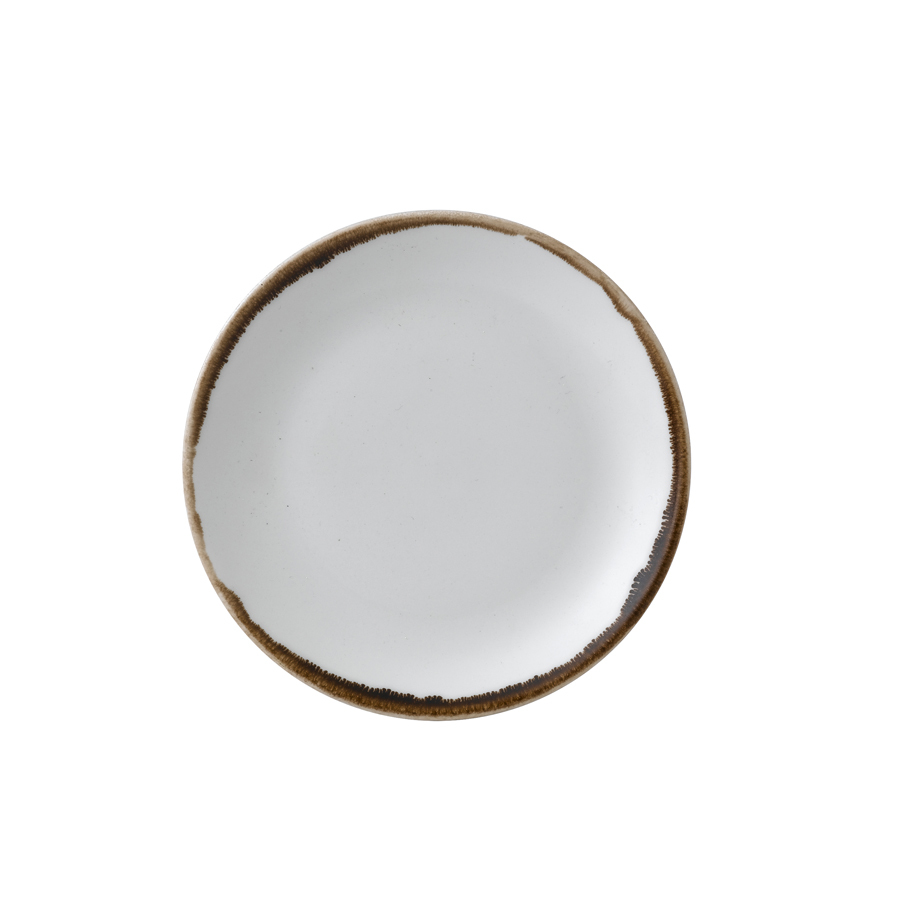 Dudson Harvest Vitrified Porcelain Natural Round Coupe Plate 16.5cm