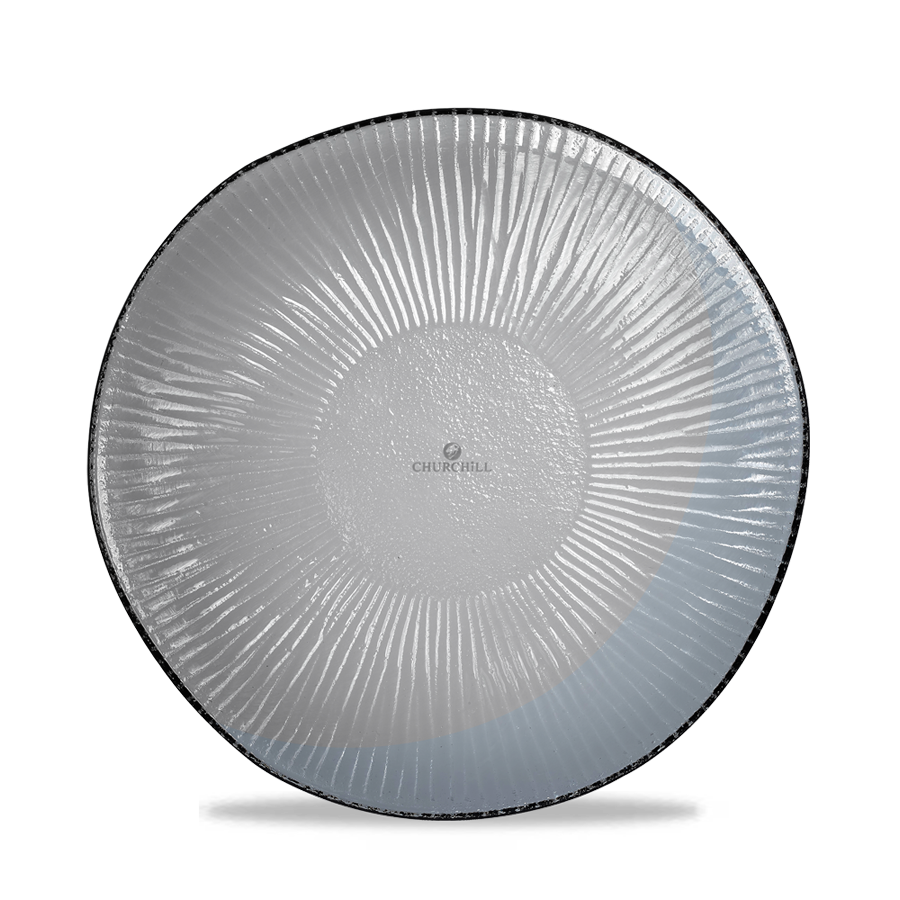Dusk Glass Round Bamboo Plate 21.5Cm