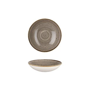 Churchill Stonecast Vitrified Porcelain Peppercorn Grey Small Coupe Bowl 18.2cm 42.6cl 15oz