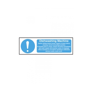 Mileta Kitchen Food Safety Sign - Microwave Oven Catering Equipment safety notice Vinyl Sign 100x300mm