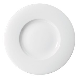 Churchill Profile Vitrified Porcelain White Round Wide Rim Plate 23.6cm