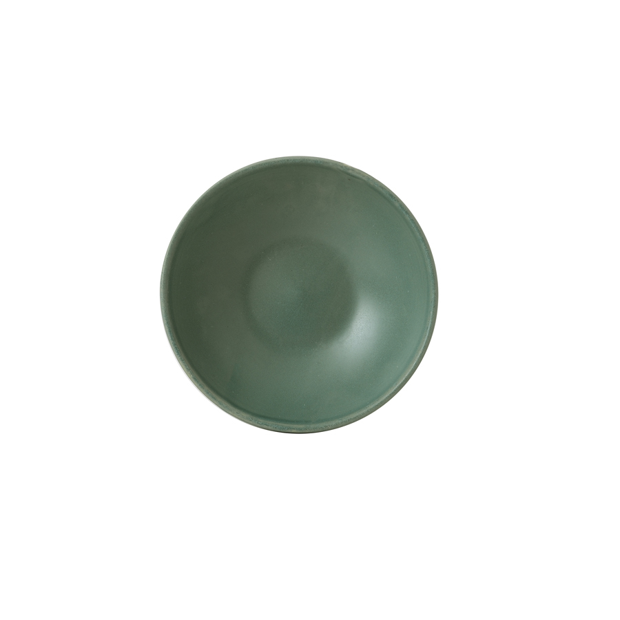 Churchill Nourish Vitrified Porcelain Andorra Green Round Contour Shallow Bowl 13cm 26cl 9oz