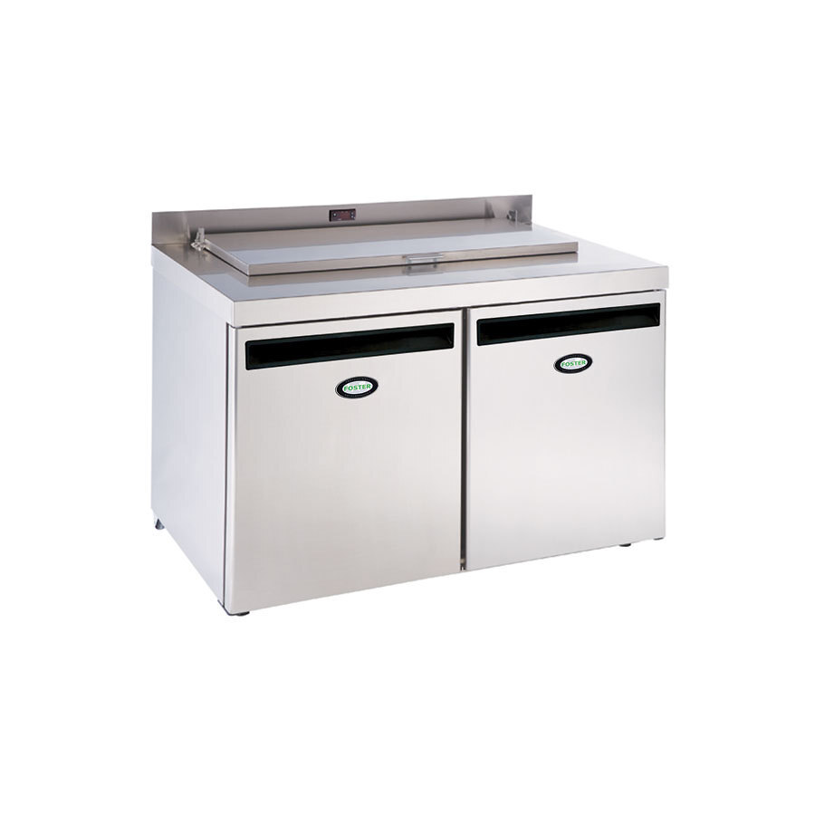 Foster HR360FT Refrigerated Prep Table with Pan Storage Top - 2 Door