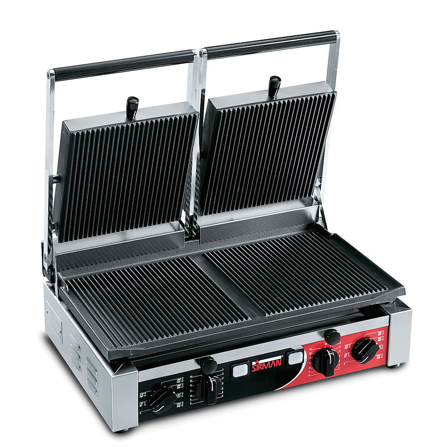 Sirman PD RR-RR T Double Panini Grill Ribbed