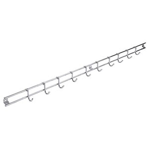 Contacto Stainless Steel Hanging Rack With 10 Sliding Hooks 70cm