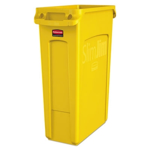 Rubbermaid Slim Jim® Yellow Bin With Venting Channel 87ltr