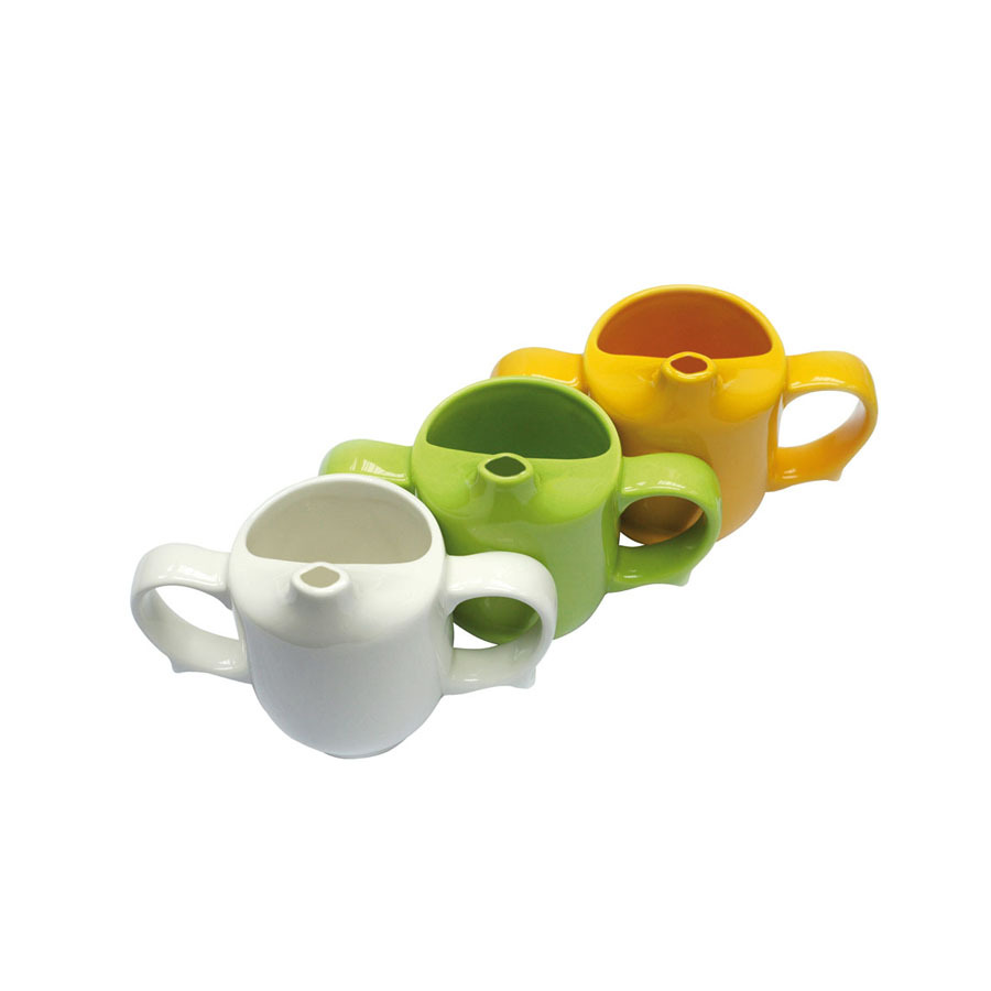 Dignity 2 Handle Feeder Cup Yellow Ceramic 25cl