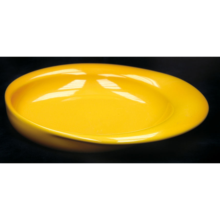 Wade Dignity Porcelain Yellow Round Raised Lip Plate 23cm