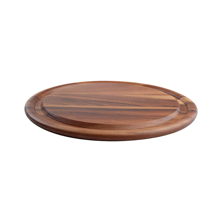 Round Board With Groove In Acacia