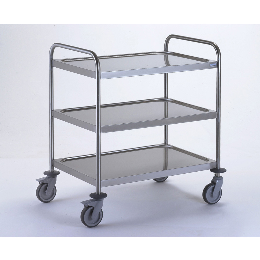 Clearing Trolley with Two Handles - 3 Tray - 800 x 530mm
