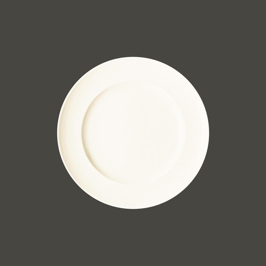 Rak Classic Gourmet Vitrified Porcelain White Round Flat Plate 24cm