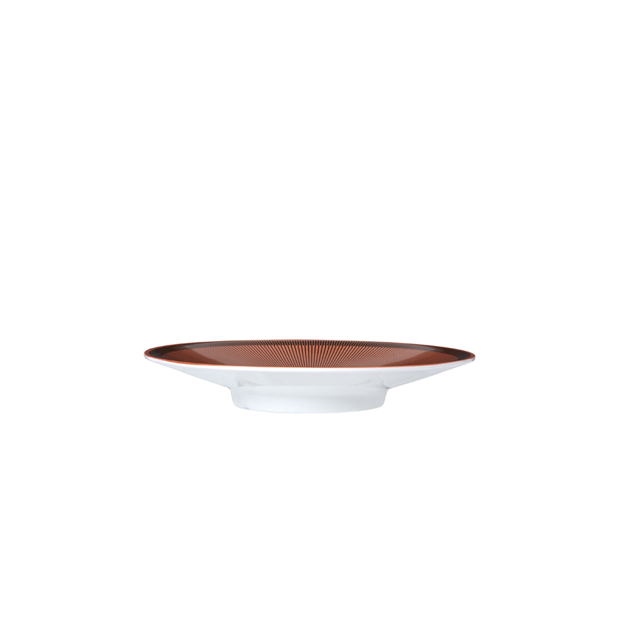 William Edwards Gatsby Bone China White & Copper Round Saucer 15.3cm