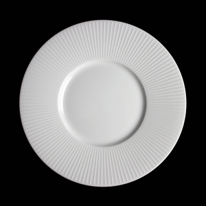 Steelite Willow Vitrified Porcelain White Round Medium Well Gourmet Plate 28.5cm 11 1/4 Inch
