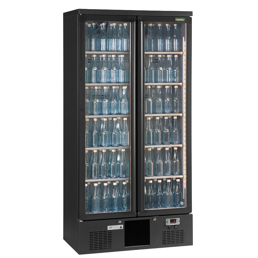 Gamko Maxiglass MG2/500G Bottle Cooler - 2 Hinged Glass Doors - Anthracite