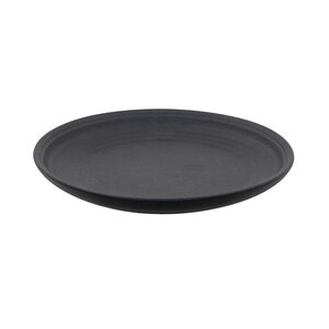 Artisan Onyx Vitrified Fine China Black Round Coupe Plate 21cm