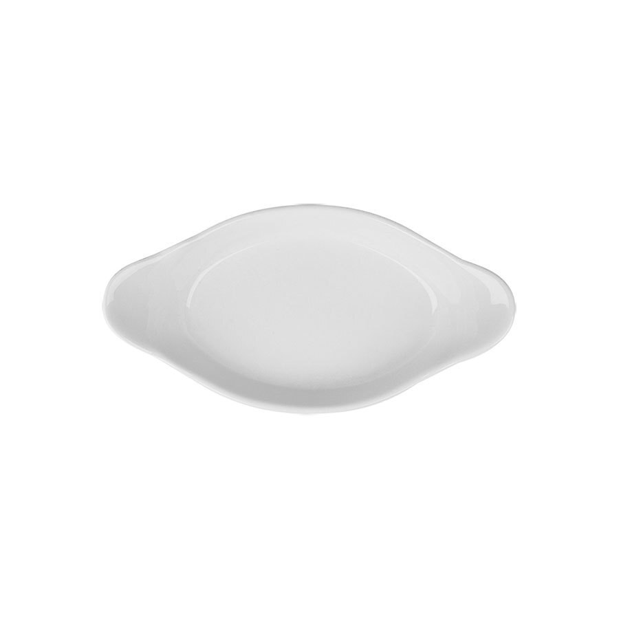 Superwhite Porcelain Oval Eared Dish 25cm