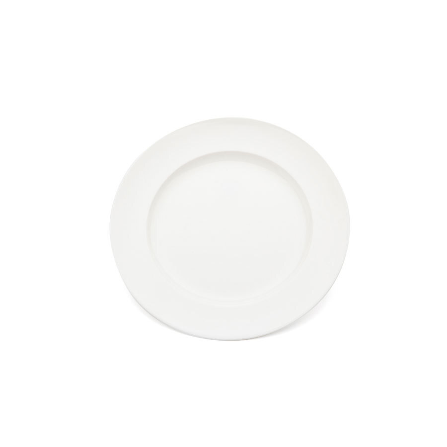 Harfield Polycarbonate White Round Wide Rim Dessert Plate 21.5cm