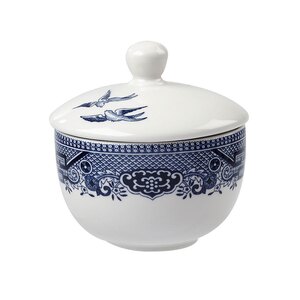 Churchill Vintage Prints Vitrified Porcelain Blue Willow Sandringham Open Sugar Bowl 9cm