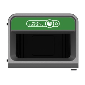 Rubbermaid Recycling Station 125L Green Mixed Waste