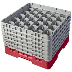 Cambro 20 Compartment Camrack Glass Rack Red
