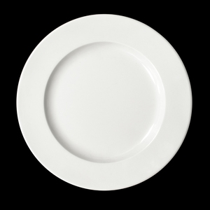 Crème Monet Vitrified Porcelain White Round Rim Plate 29cm