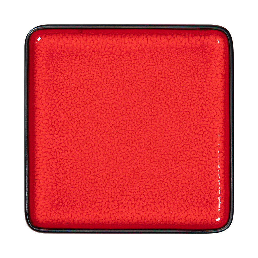 Fractal Square Flat Plate Red 16cm