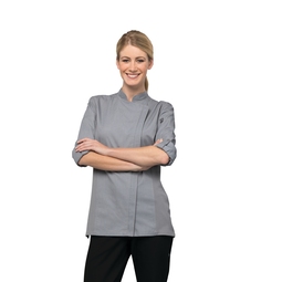 Chef Works Hartford Ladies Grey Long Sleeve Chef Jacket
