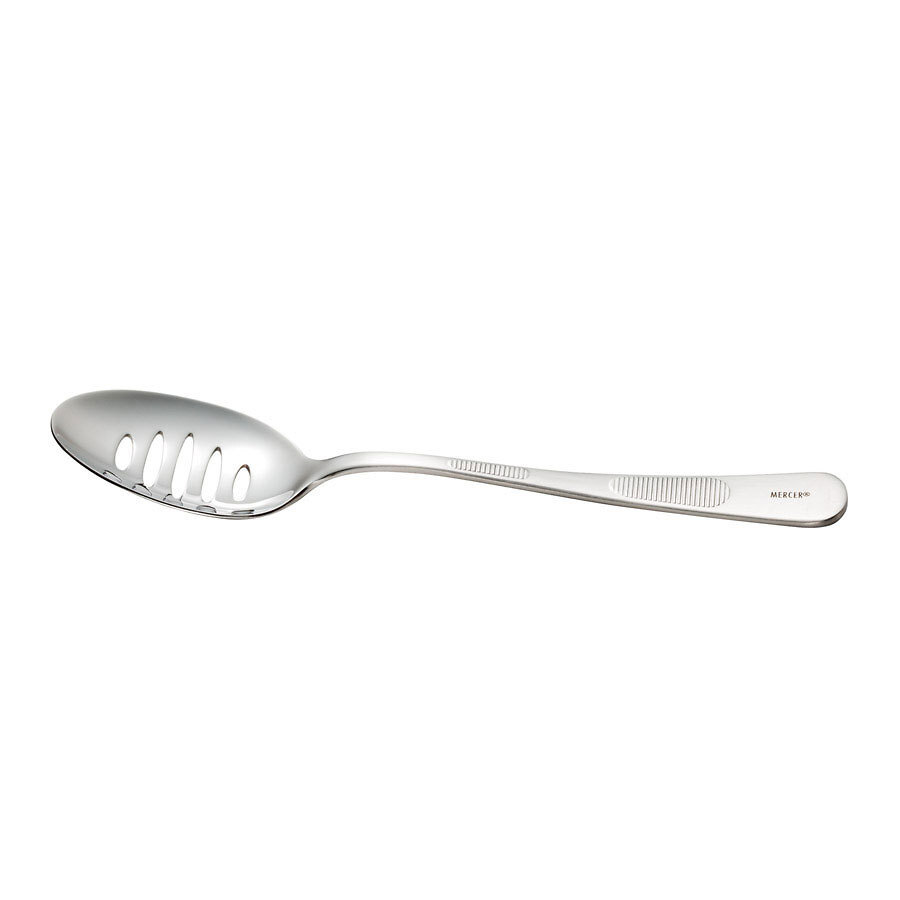 Mercer Plating Spoon Slotted Bowl Stainless Steel 7.8in