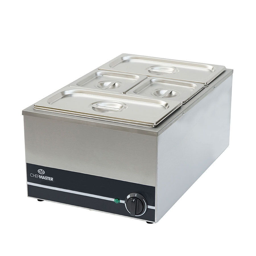 Chefmaster 1/1 Gastronorm Wet Well Bain-Marie - with Pans