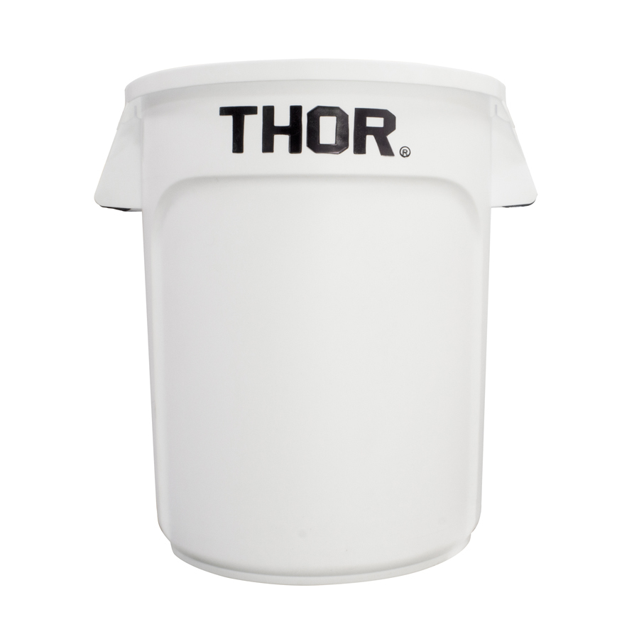 Trust Thor Round All Purpose Bin White LLDPE 75ltr 55.8x49x57cm