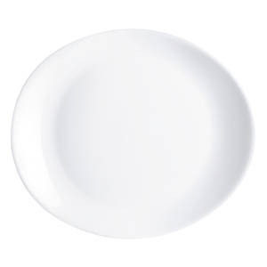 Arcoroc Evolutions Opal White Oval Steak Plate 30x26cm