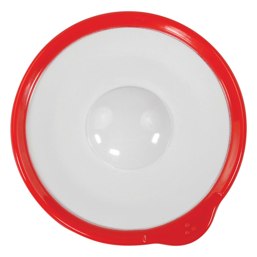 Omni White Saucer with Red Rim 140x130x18mm