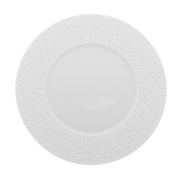 Guy Degrenne Perles De Rosee Porcelain White Round Dinner Plate 24cm