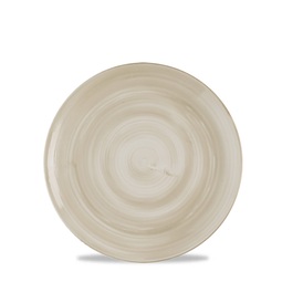 Churchill Stonecast Canvas Vitrified Porcelain Natural Round Coupe Plate 16.5cm